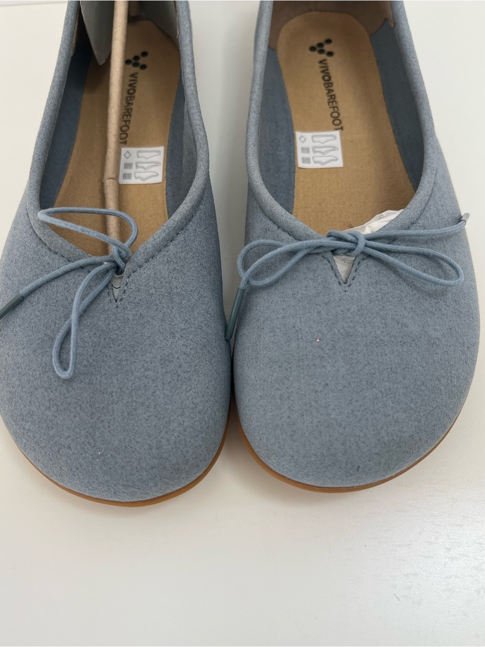 ReVivo barefoot Light Blue Women's Ballet Flats with Bow Jing Jing never worn - Picture 7 of 16